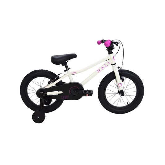 Bicicleta Inf. Kid Niño 16", Color Blanco Rosado Frenos Vbrake Aluminio.